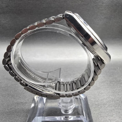 Seiko SilverWave Watch Men 36mm Silver Dial Silver Tone Daydate 8229-8000 NewBat8