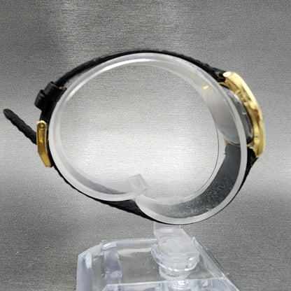 Movado Museum Watch Women 24mm Black Dial Gold Tone Round 88.66.820.N New Batt8