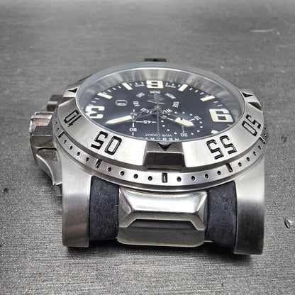 Invicta Reserve Excursion Chronograph Watch Men 50mm Black Dial Steel Daydate4