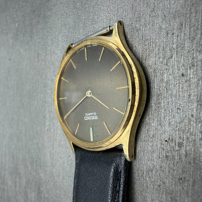 Seiko Watch Men 33mm Brown Dial Gold Tone Round 7800-8009 PARTS Vintage6