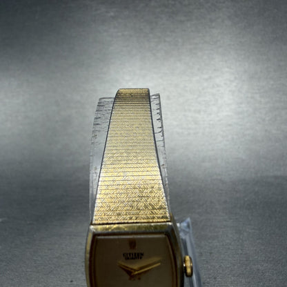 Citizen Seven Watch Women 16mm Champagne Dial Gold Tone 3220-944836 New Battery4