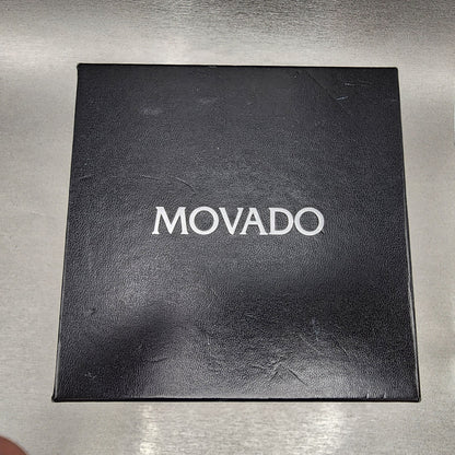 Movado Junior Sport Watch Women 26mm Black Dial Steel Round New Batt Full Set