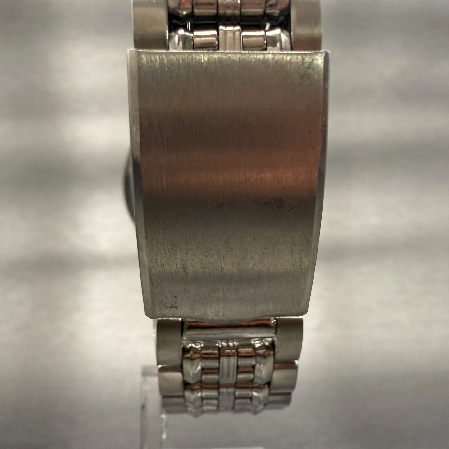 Seiko 5 Watch Men 37mm Silver Dial Silver Tone Daydate Round 5139-8000 Runs7