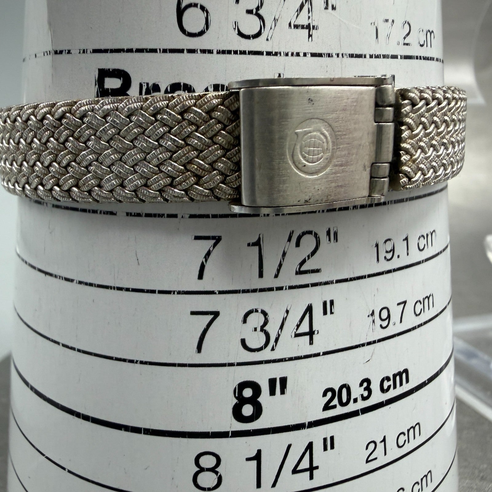 Cyma Watch Women 22mm Silver Dial Silver Tone Rectangle Mesh E616 New Battery10
