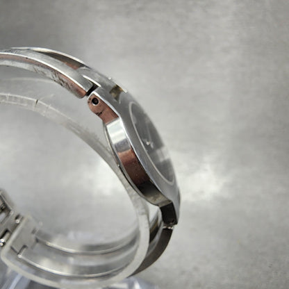 Movado Amorosa Watch Women 24m Black Dial Silver Tone Round 84 E4 1842 New BatNJ3