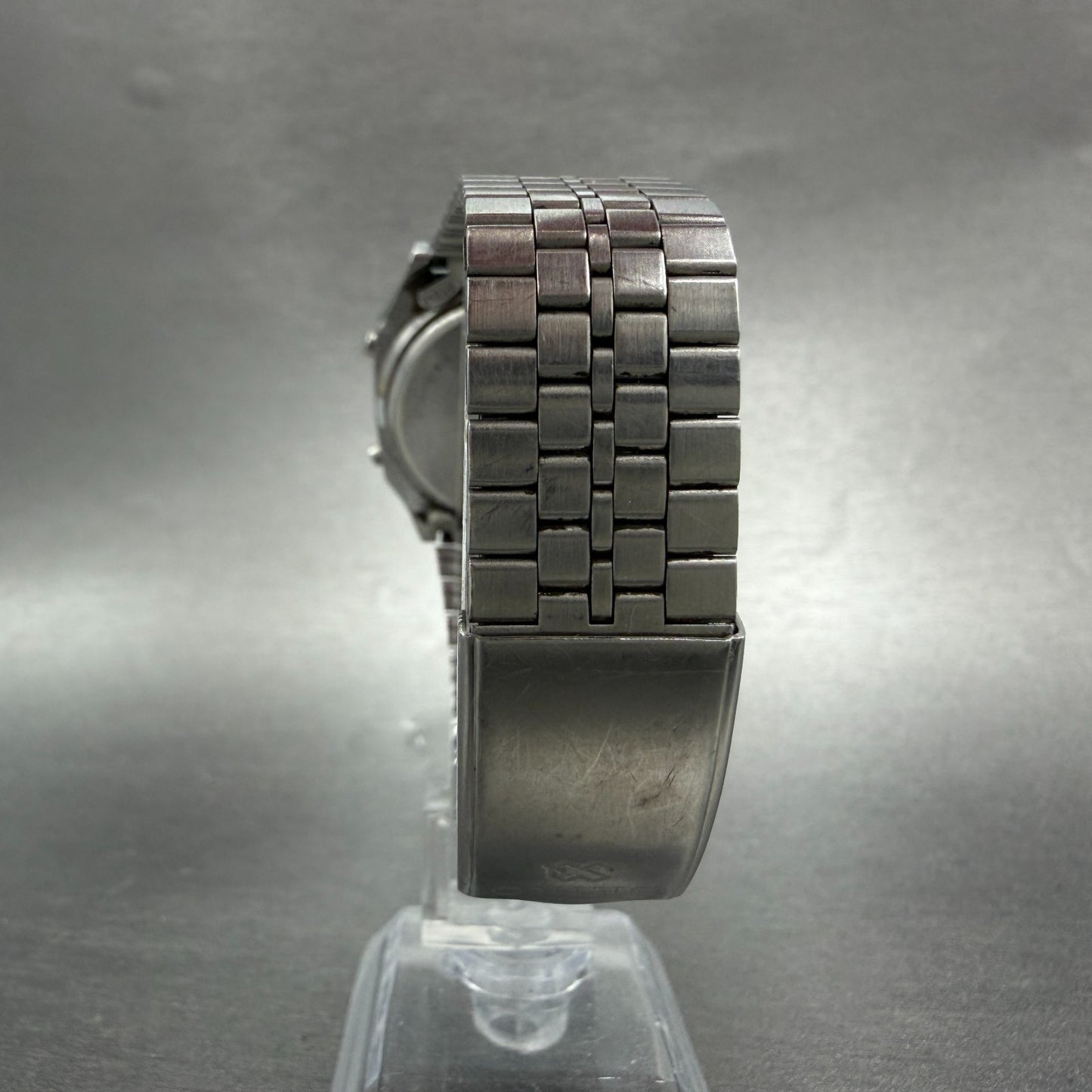 Seiko Digital Watch Men 34mm LCD Silver Alarm Chrono A914-5A09 New battery7