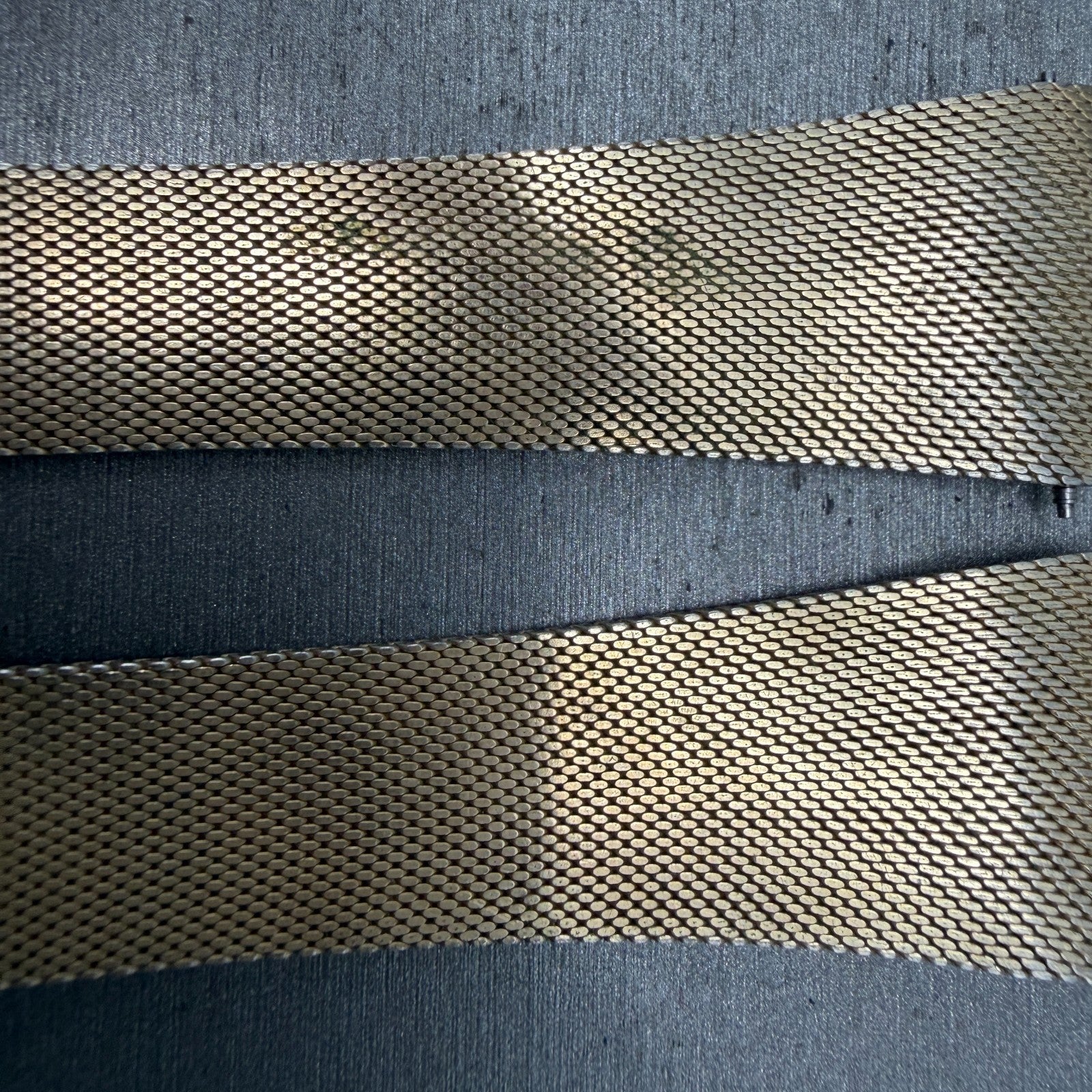 Longines Bracelet 21mm Gold Tone Mesh Duchess USA Vintage Two Piece3