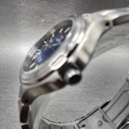 Citizen Eco-Drive Attesa Watch Women 25mm Blue Dial Gray Tone Date Round Runs2