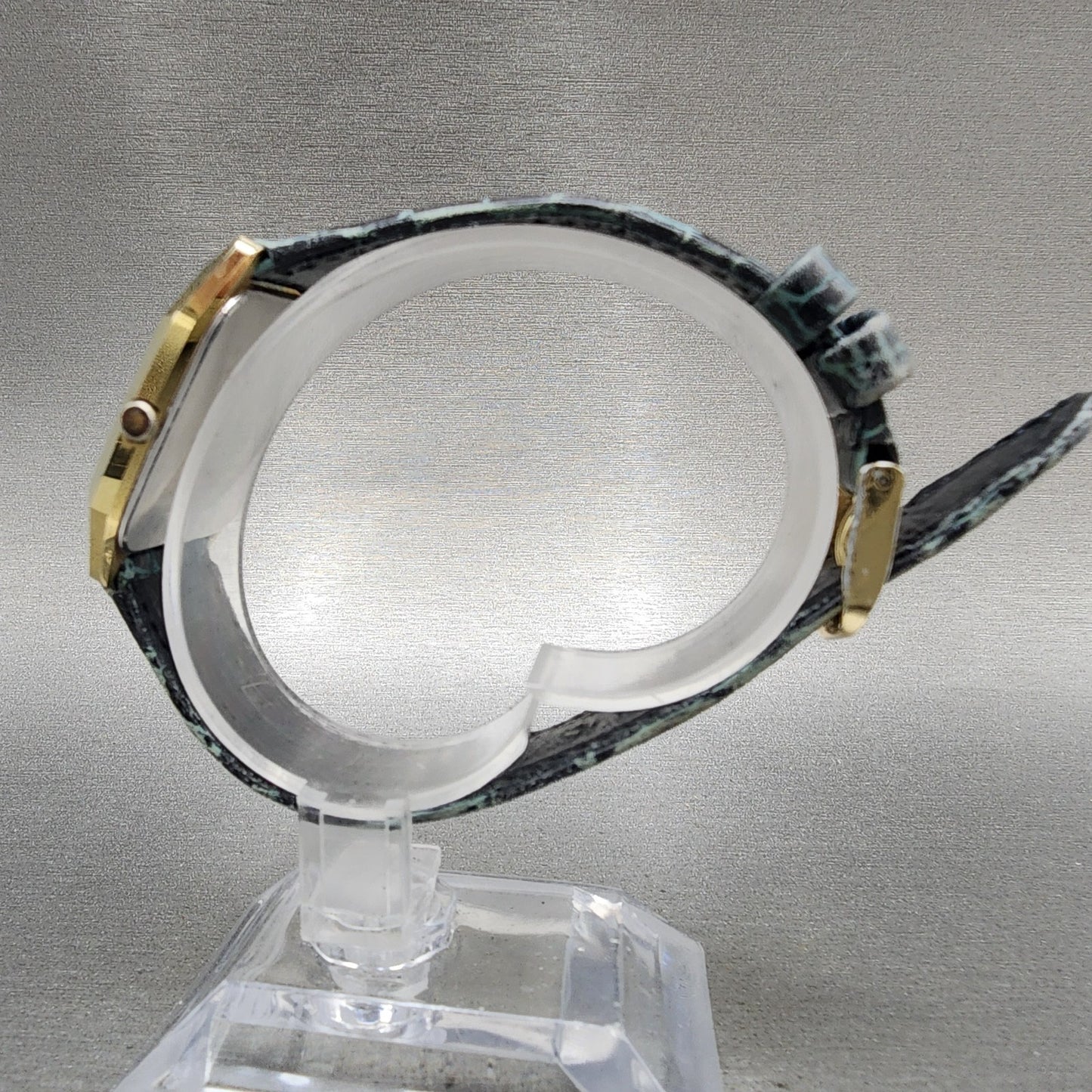 Seiko Dolce Tank Watch Men 30mm Gold Dial Gold Tone Rectangle 59315300 New Batt6