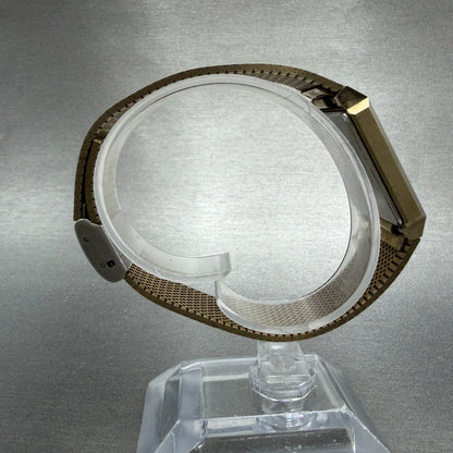 Seiko Alba Tank Watch Men 25mm Champagne Dial Gold Tone V801-5100 New Battery 5T8