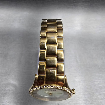 Skagen Watch Women 30mm MOP Dial Gold Tone Gemmed Round 347SGXG New Battery4
