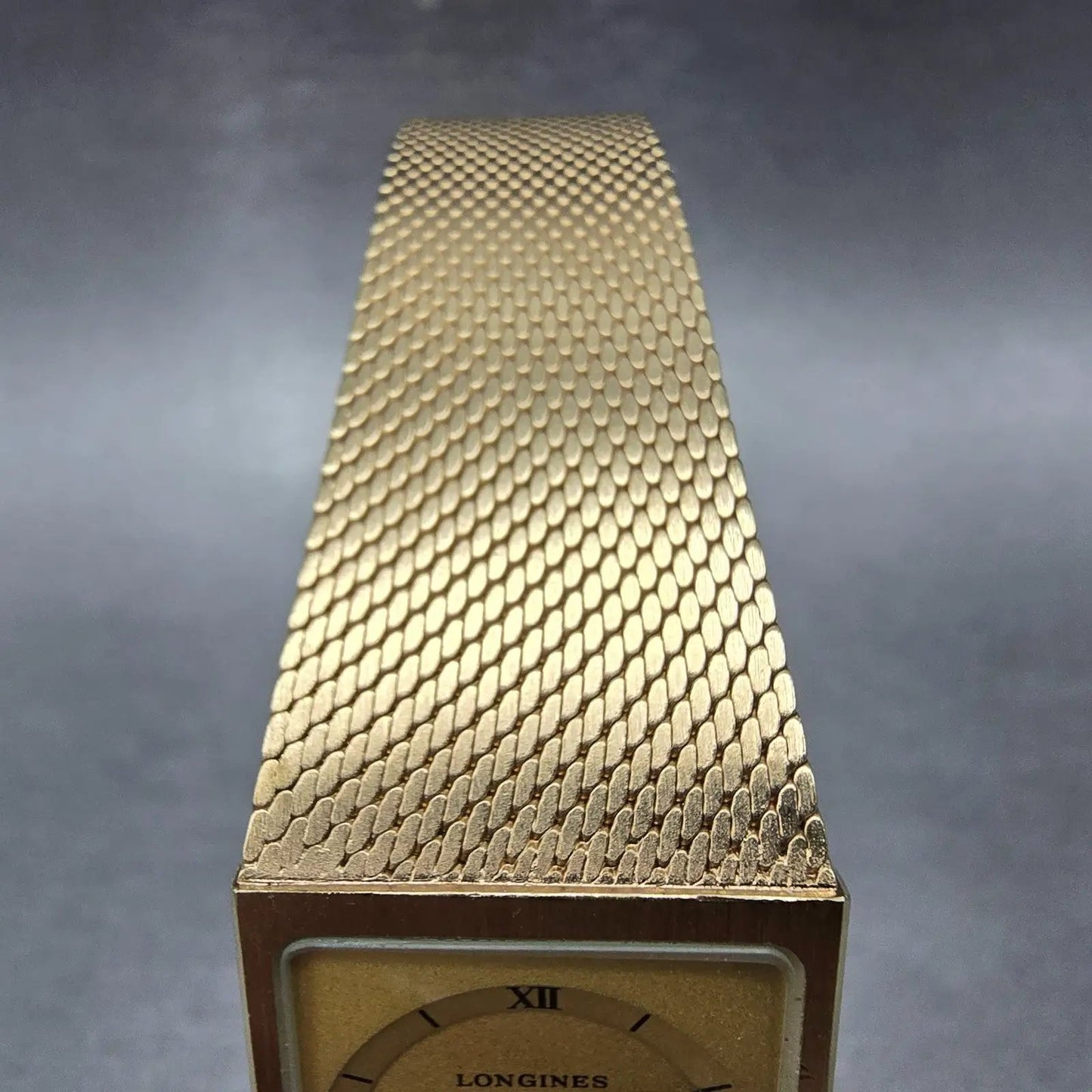Longines Tank Watch Women 21mm Gold Dial Gold Tone Rectangle New Battery VTG5