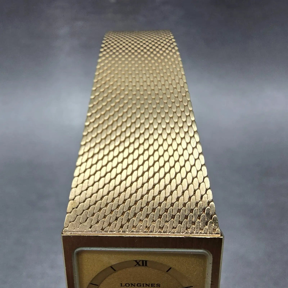Longines Tank Watch Women 21mm Gold Dial Gold Tone Rectangle New Battery VTG5