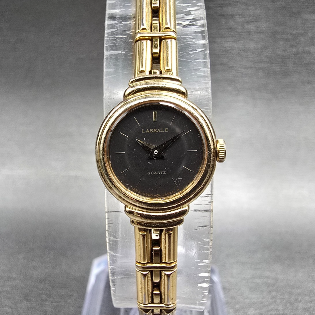Seiko Lassale Watch Women 14mm Brown Dial Gold Tone Round 1E50-0149 New Battery0