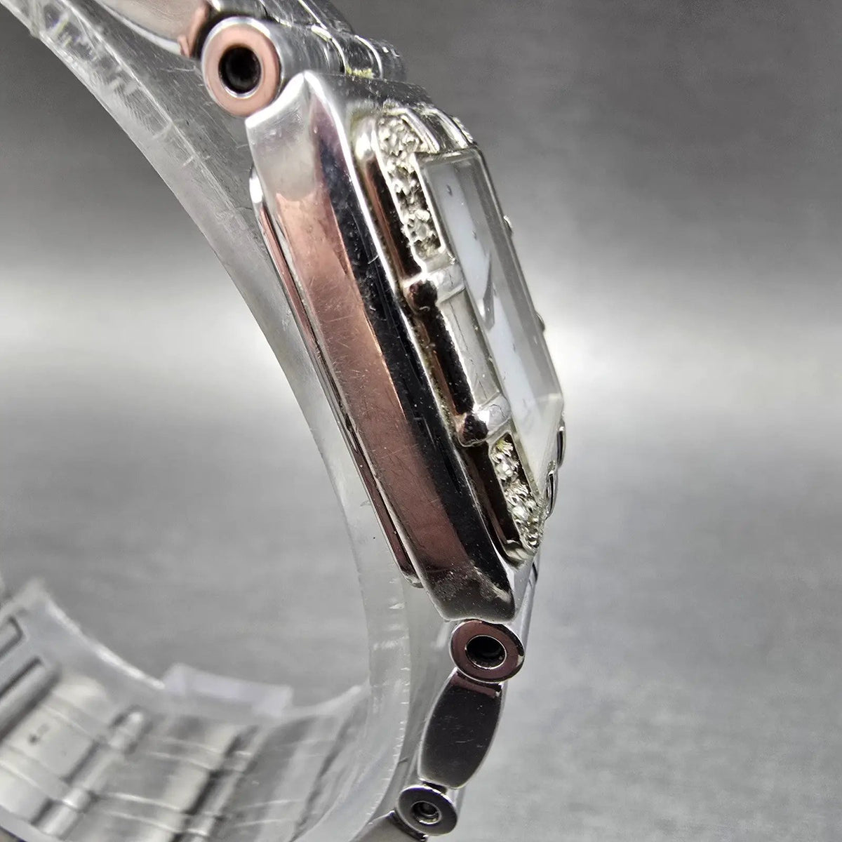Citizen Eco-Drive Tank Watch Women 20mm White Dial Silver B023-S001439 Runs3