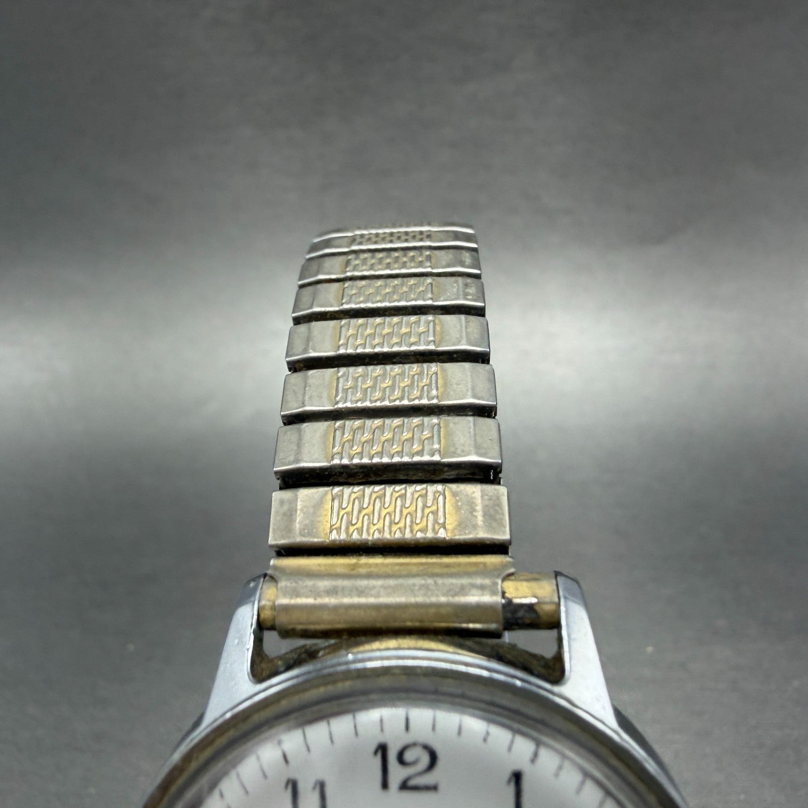 Timex Viscount Automatic Watch Men 35mm White Dial Silver Tone Date Round Runs4