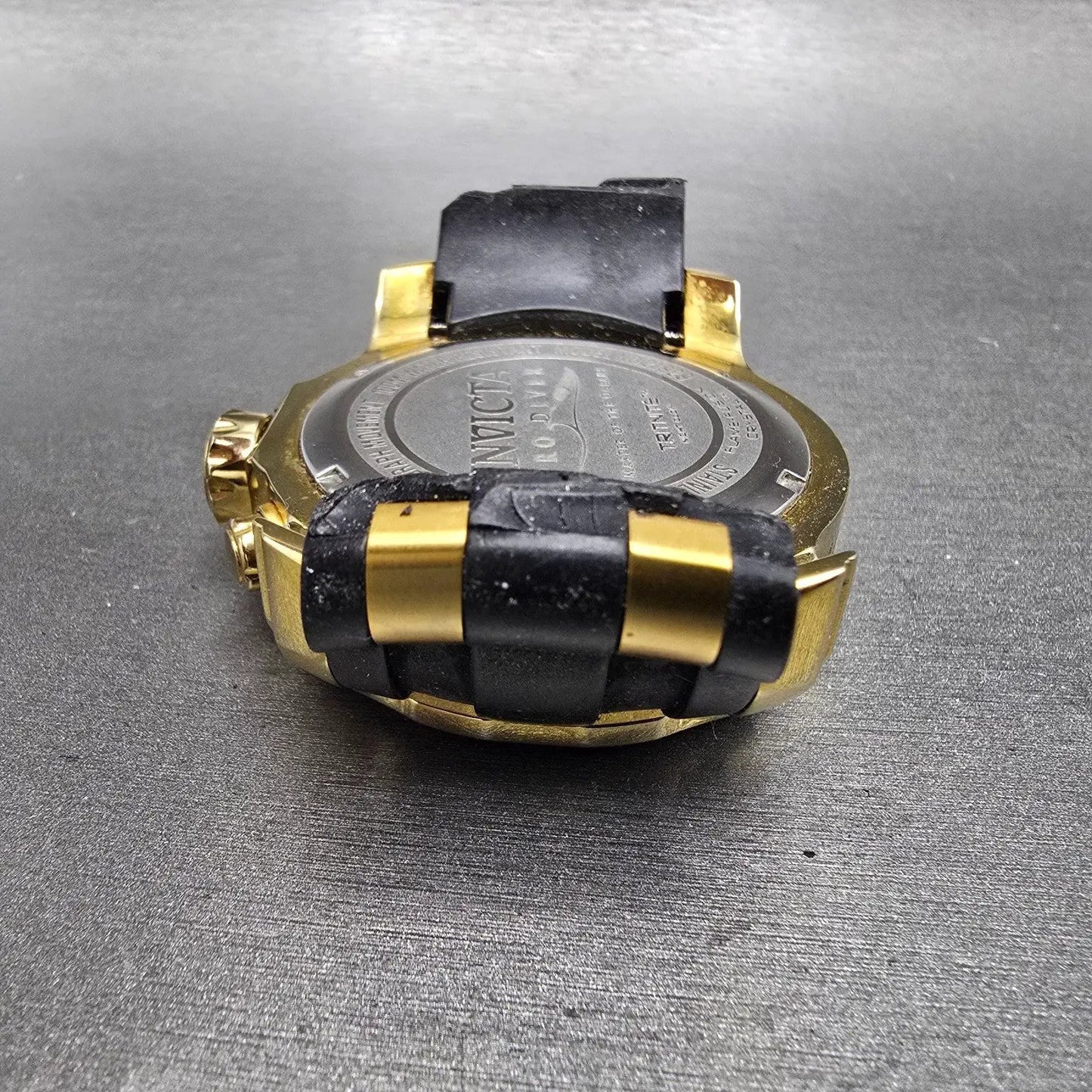Invicta Pro Diver Chronograph Watch Men 48mm Blue Dial Gold Tone 21929 PARTS9