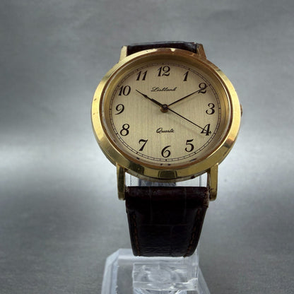 Orient Lisblank Watch Women 31m Gold Dial Gold Tone Round Leather New Battery5