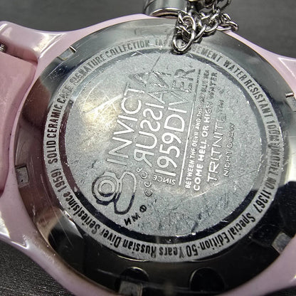 Invicta Russian Diver Watch Women 42mm MOP Dial Pink Tone Daydate 11367 PARTS6