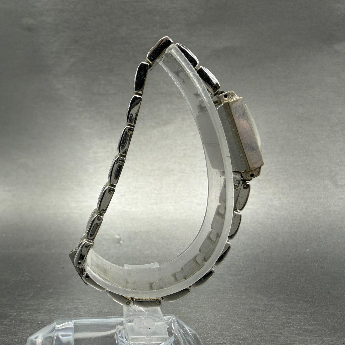 Rado Mirage Watch Women 16mm White Dial Silver Tone Rectangle Manual Wind Run8