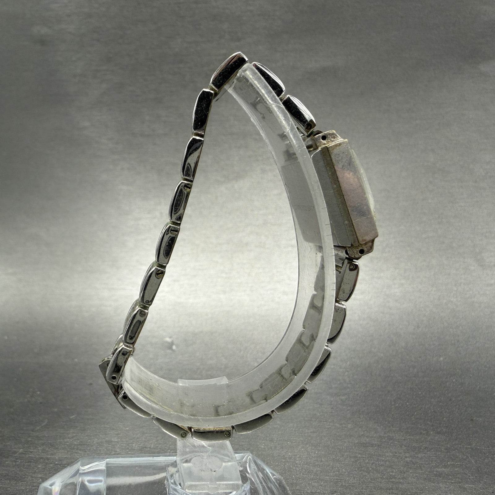 Rado Mirage Watch Women 16mm White Dial Silver Tone Rectangle Manual Wind Run8