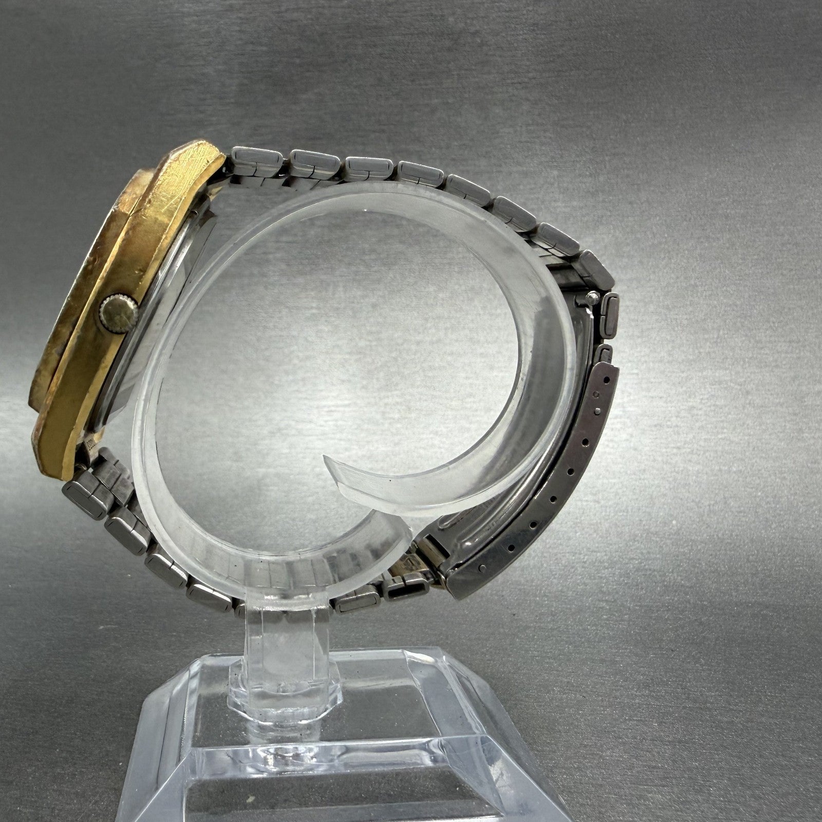Seiko SQ Watch Men 36mm Brown Dial Gold Tone Daydate 4336-8129 New Battery6