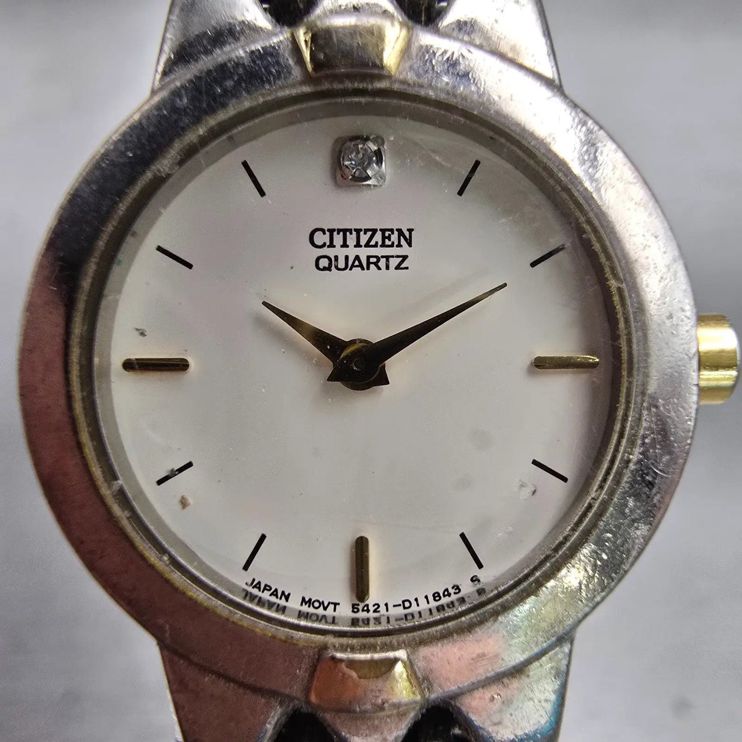 Citizen Watch Women 21mm White Dial Two Tone Round 5421-S93941 New Battery VTG1