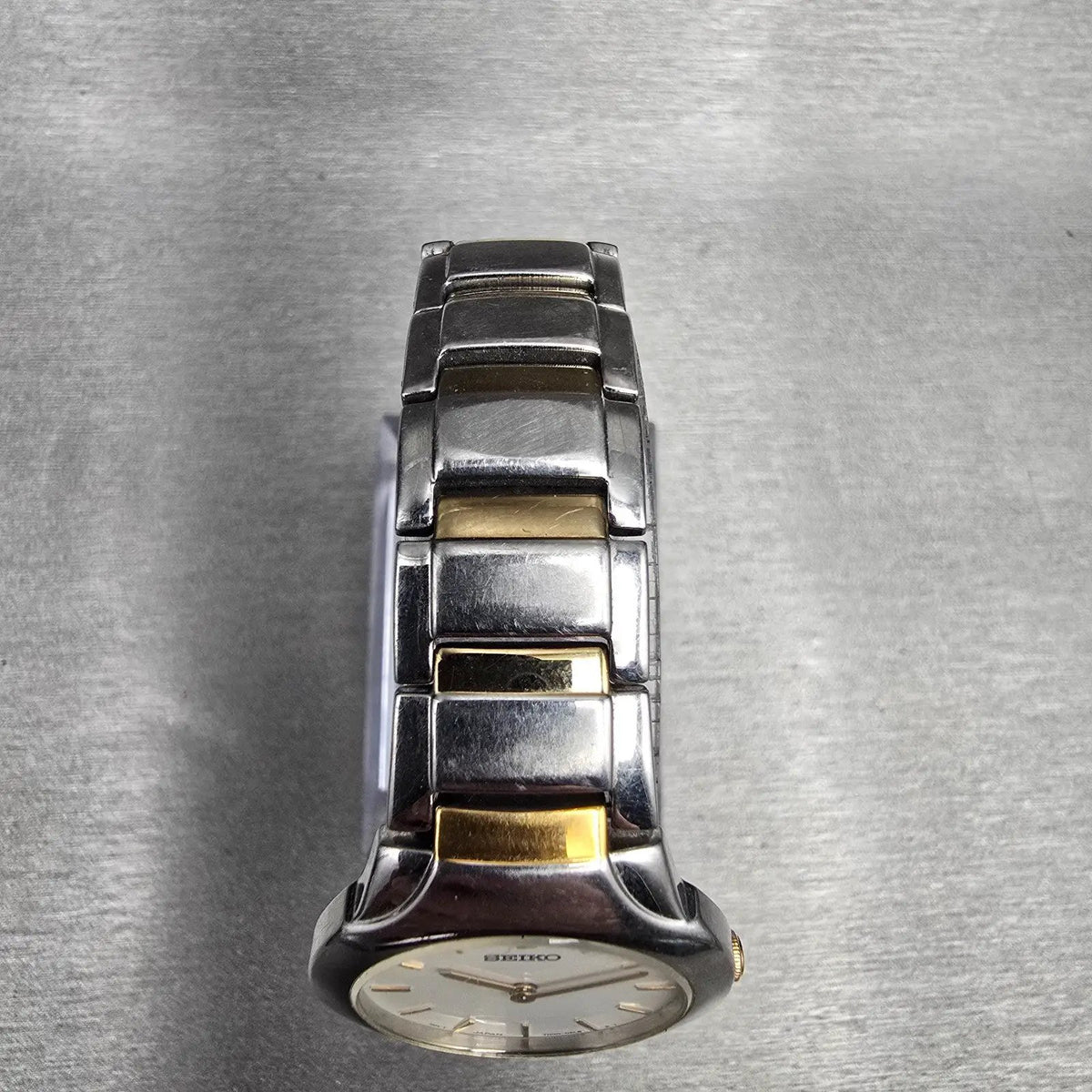 Seiko Watch Women 27mm White Dial Two Tone Round 7N00-0AD0 New Battery Vintage4