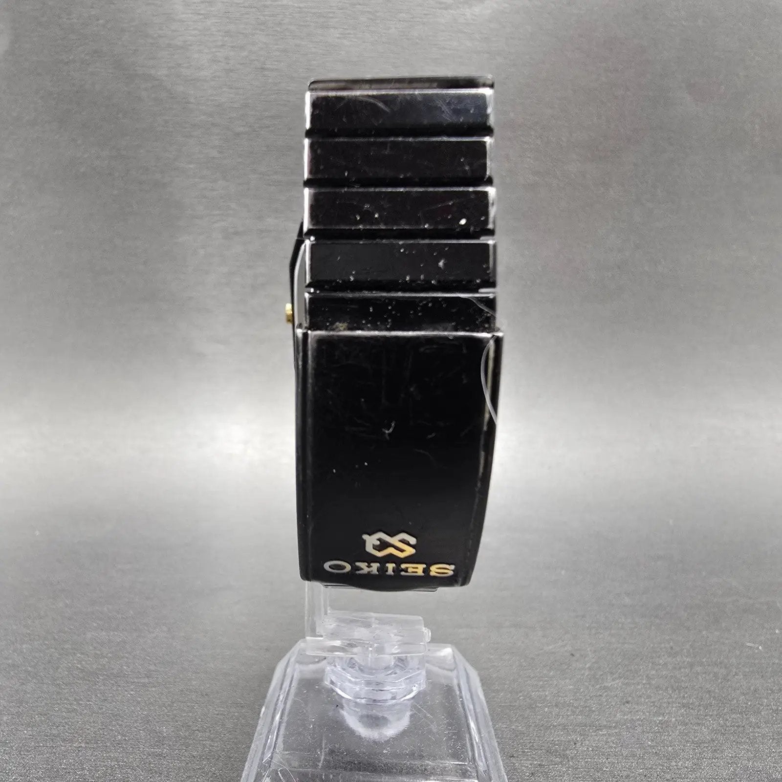 Seiko Analog Digital Watch Men 29mm Black Gold Alarm Chronograph H601-5179 PARTS8