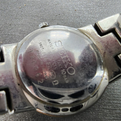 Seiko Lukia Watch Women 24mm MOP Dial Two Tone Round 1N010L80 New Battery9