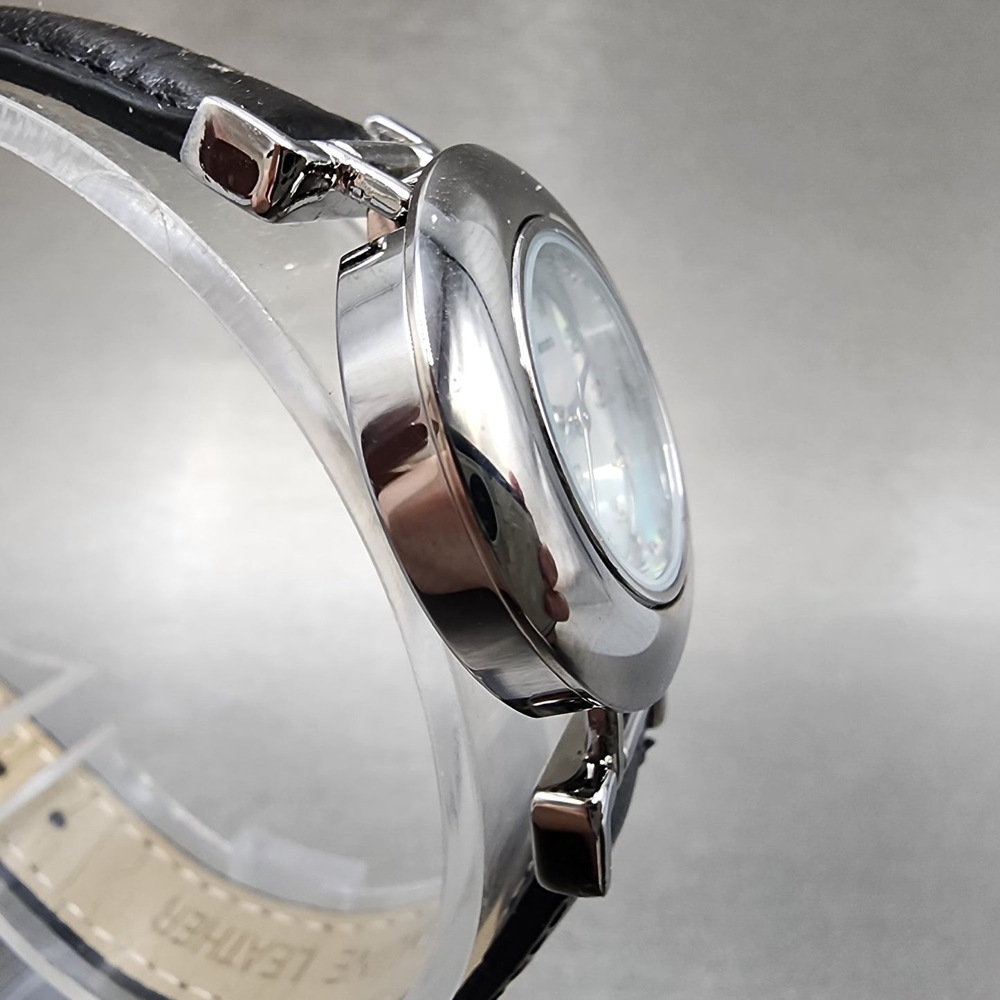 Georges Memmi Watch Women MOP Dial Silver Tone Round Swap Bezel New Battery5