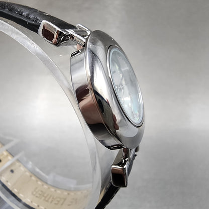 Georges Memmi Watch Women MOP Dial Silver Tone Round Swap Bezel New Battery5