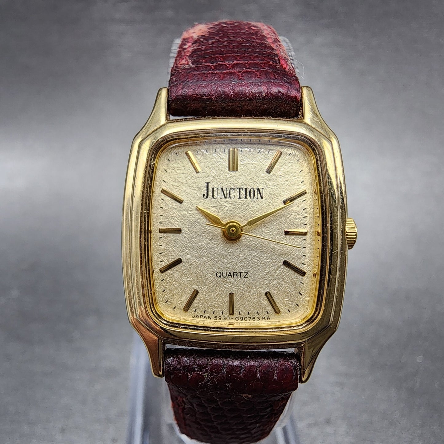 Citizen Junction Tank Watch Women 21mm Cream Dial Gold Tone Rectangle New Batt