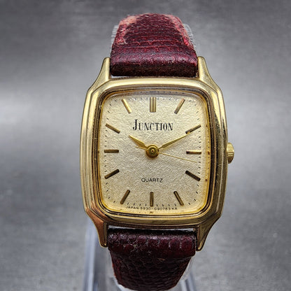 Citizen Junction Tank Watch Women 21mm Cream Dial Gold Tone Rectangle New Batt