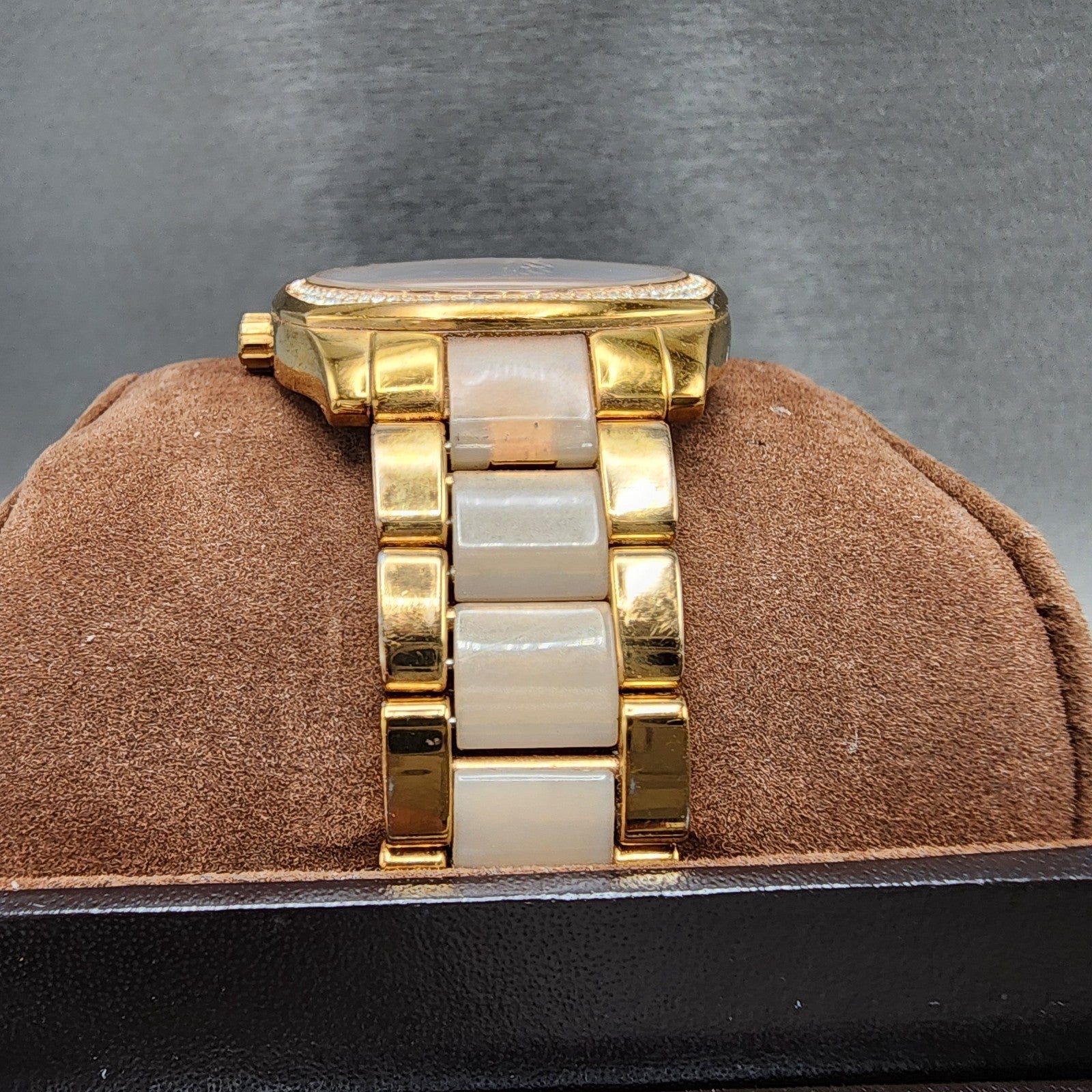 Michael Kors Bryn Watch Women 38mm Rose Dial Rose Gold Tone Round New Battery4