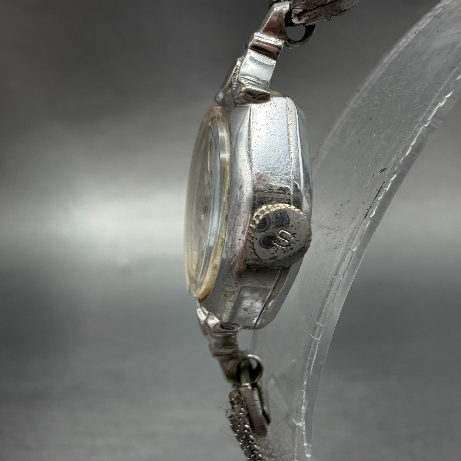 Seiko Watch Women 17mm Silver Dial Silver Tone Oval Manual 21-7320 Runs Vintage2