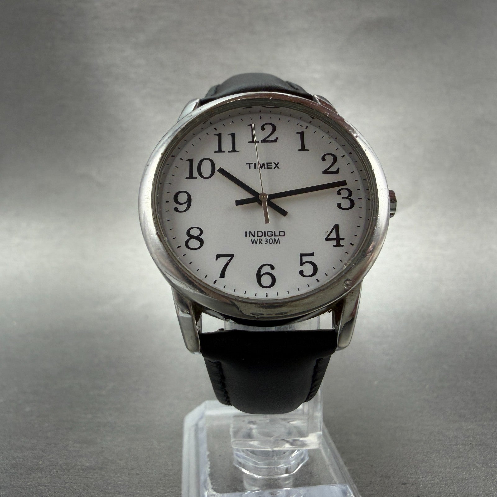 Timex Easy Reader Watch Men 35mm White Dial Silver Tone Round T205019J New Batte7