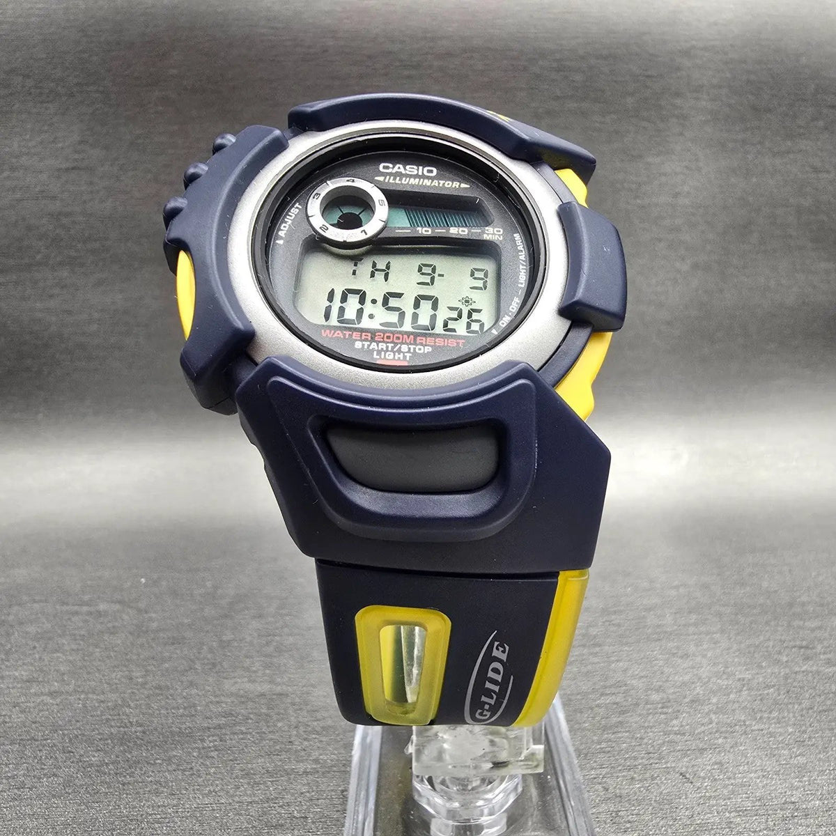 Casio G-Shock DWX-100 Watch Men 48mm Blue Yellow Chrono Alarm New Battery JP5