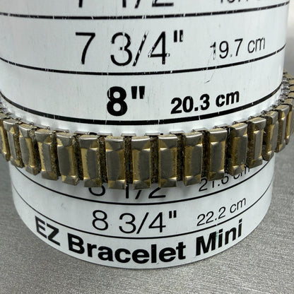 Seiko Tank Watch Women 12mm Champagne Dial Gold Tone 2E20-5239 New Battery GF410