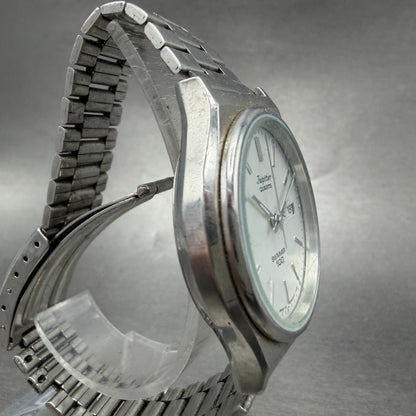 Orient Jupiter Swimmer Watch Men 35mm White Dial Silver Daydate  D39312-71 PARTS4