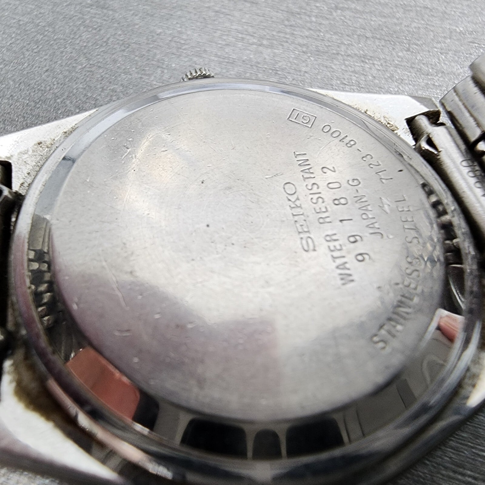 Seiko Type 2 Watch Men 35mm White Dial Steel Daydate Round 71238100 PARTS10