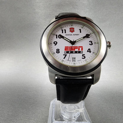 Victorinox Swiss Army Original SAI Watch Men 38mm White Dial Silver Tone Date