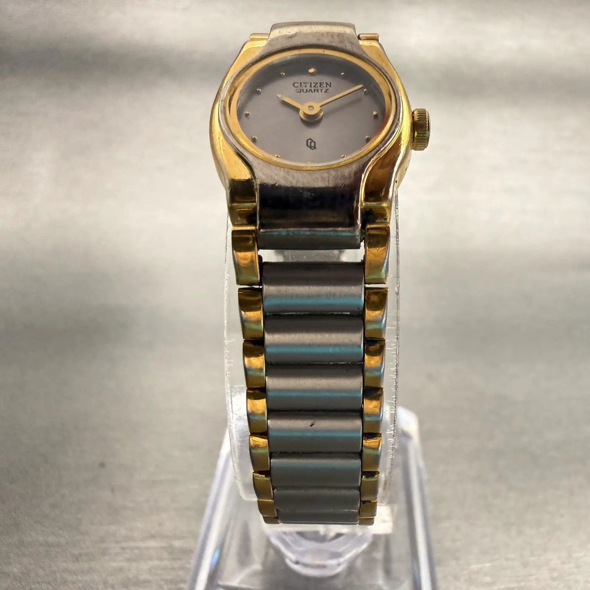 Citizen CQ Watch Women 17mm Silver Dial Two Tone Oval 3220-S25287 New Battery5