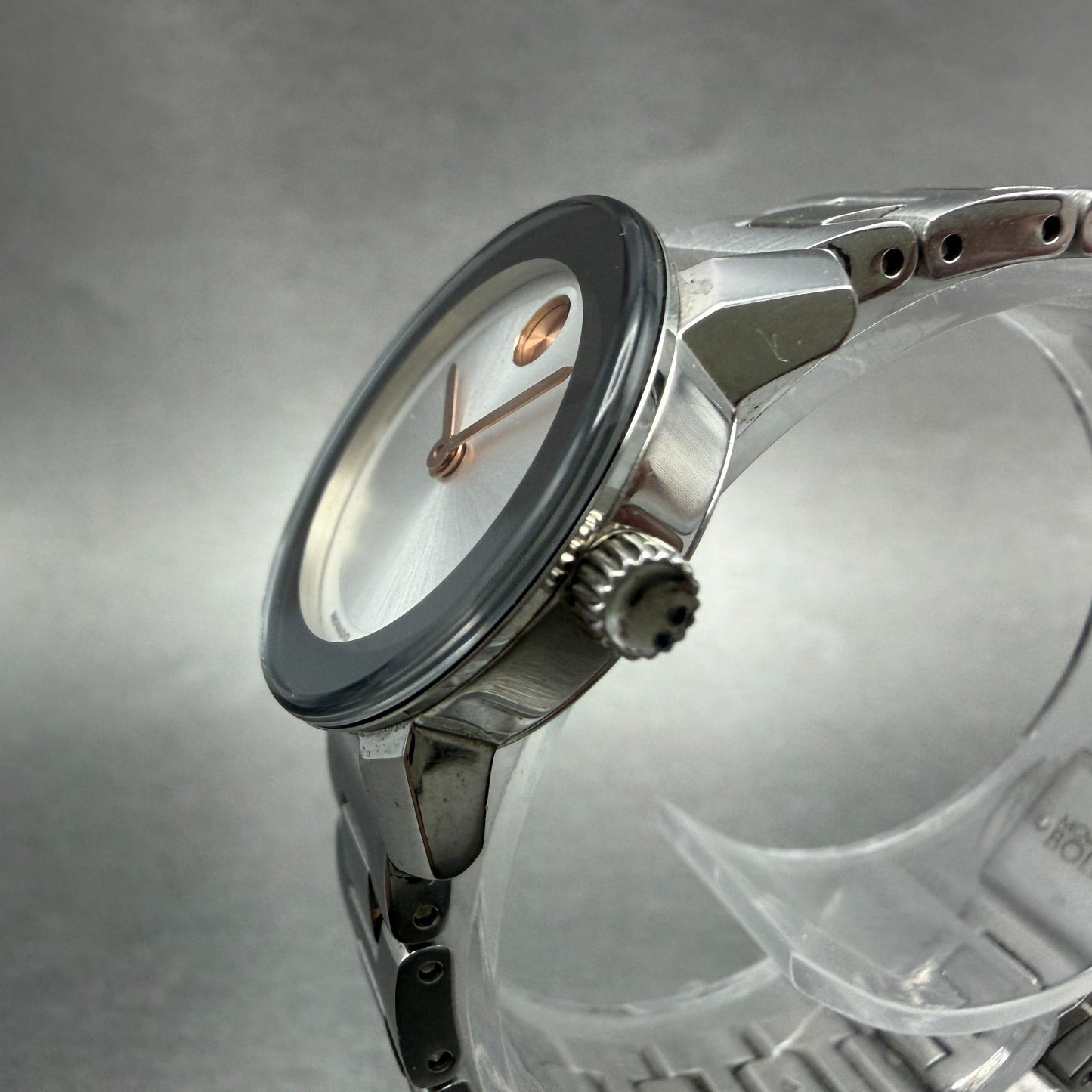 Movado Bold Watch Women 25mm Silver Dial Silver Tone 01.3.14.6116 New Battery2