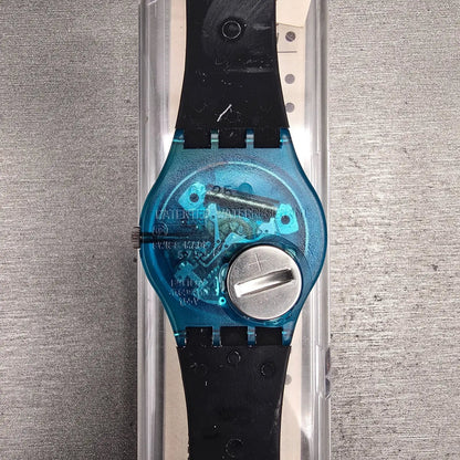 Swatch Metroscape Watch Men 34mm Blue Dial Blue Case GN109 New Battery NOS8