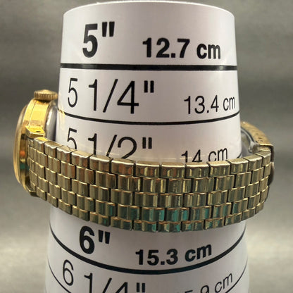 Seiko Watch Women 20mm Gold Dial Gold Tone Round 11-0039 Manual wind Works9