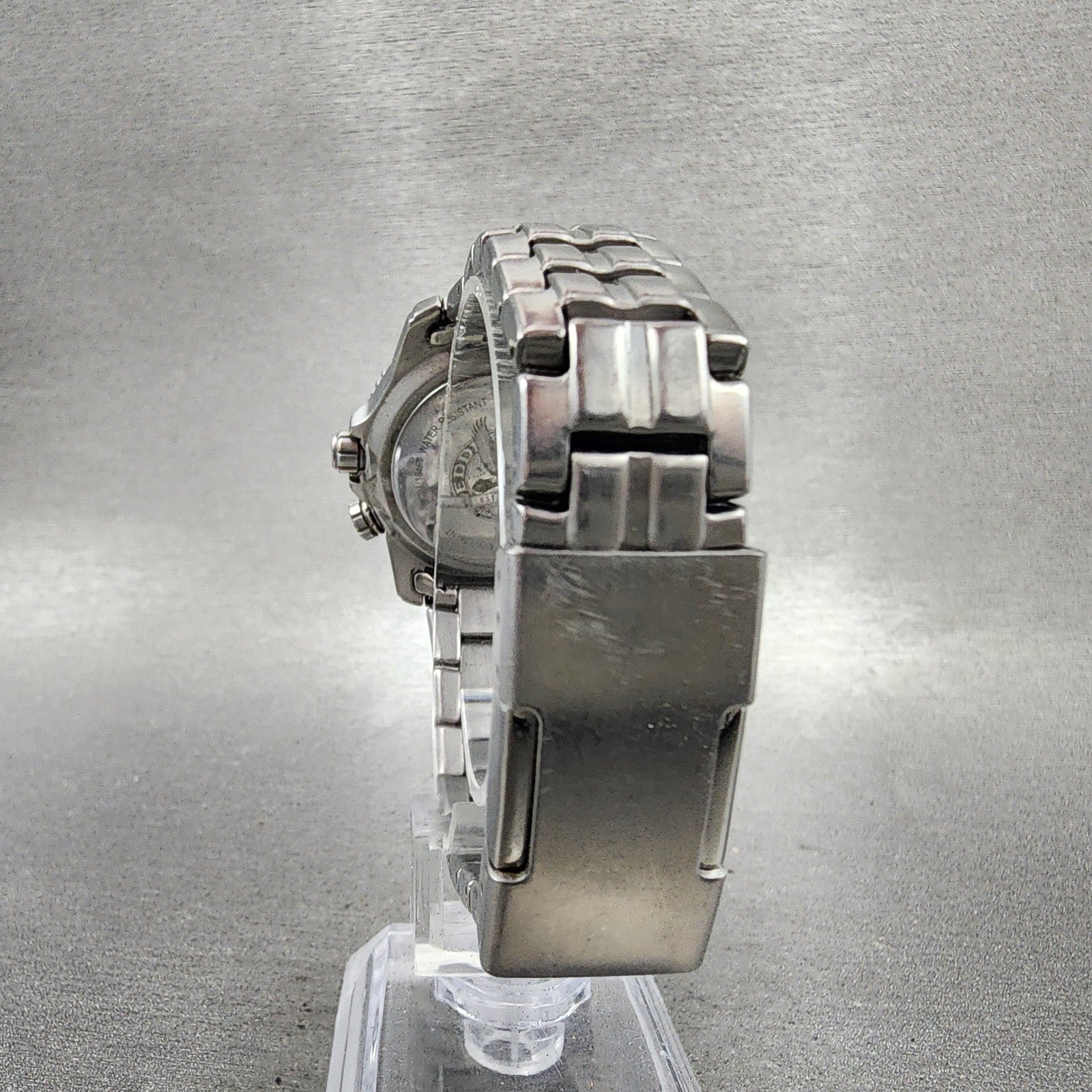 Eddie Bauer Watch Women 32mm Gray Dial Silver Tone Date Alarm Round New Battery7