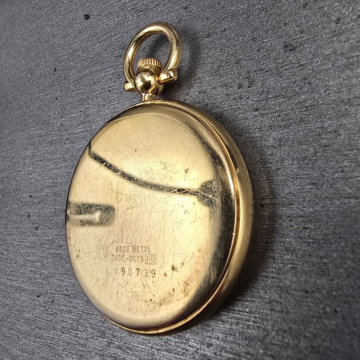 Seiko Pocket Watch Men 31mm Siena College Gold Dial Gold Tone 7430-0029 New Batt8