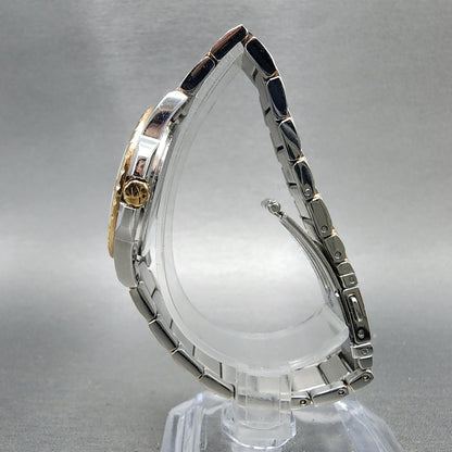 Bulova Diamond Watch Women 32mm MOP Dial Two Tone Round 98P134 New Battery6