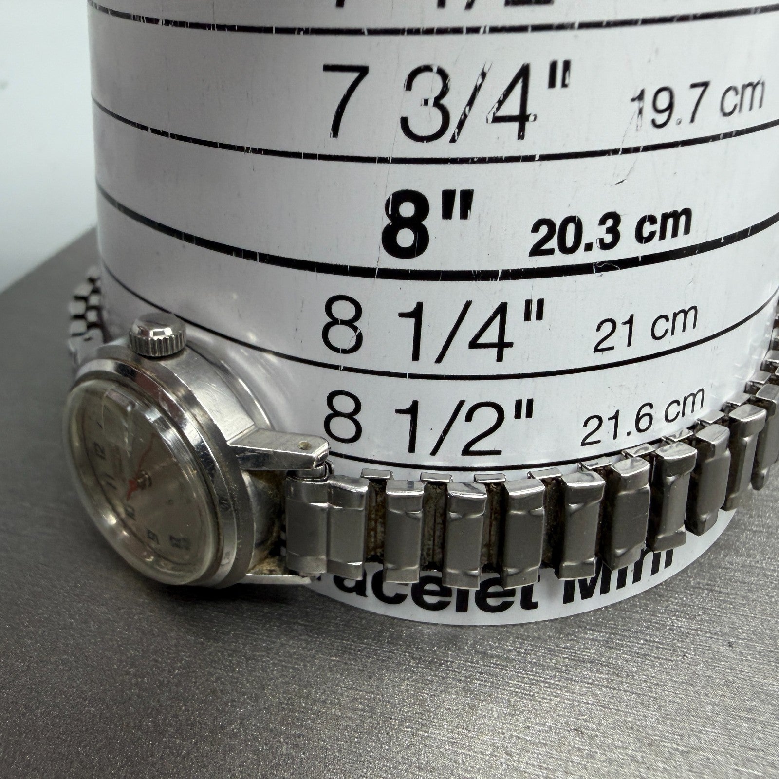 Seiko Automatic Watch Women 24mm Silver Dial Silver Tone Date 2205-0599 PARTS11